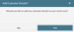 Question - Add Calendar Details 2024