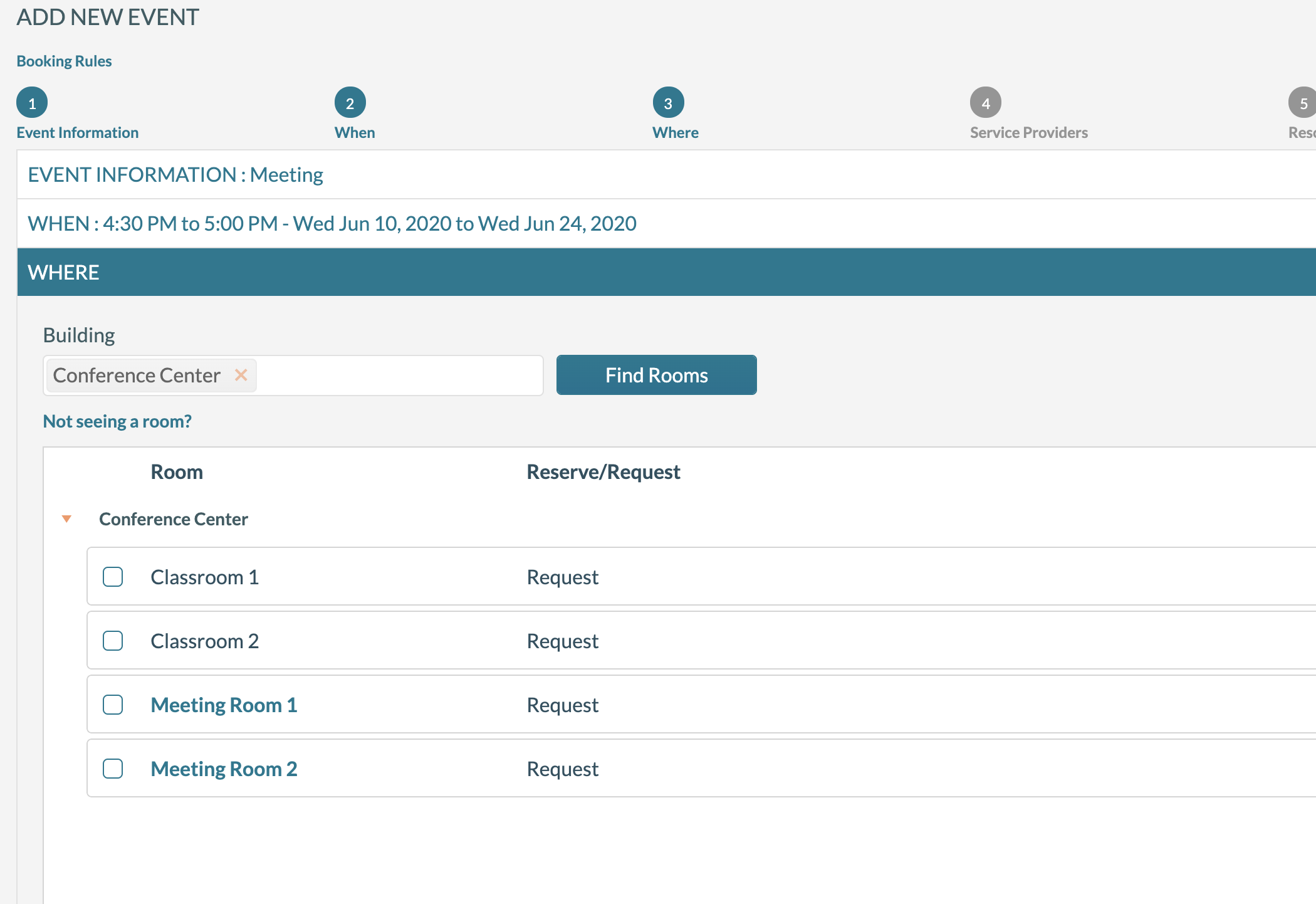 event management software request form