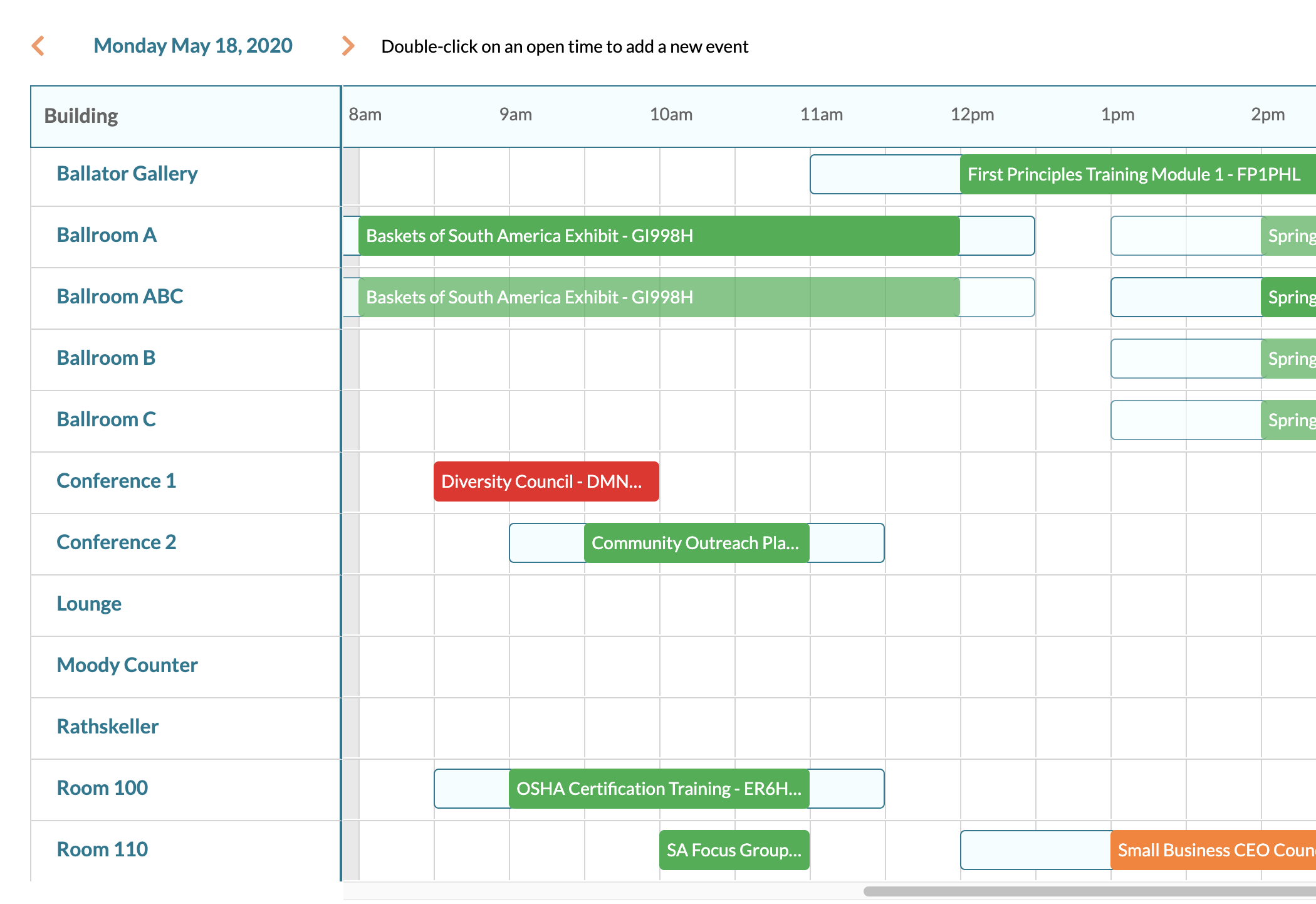 mazevo event management software book view