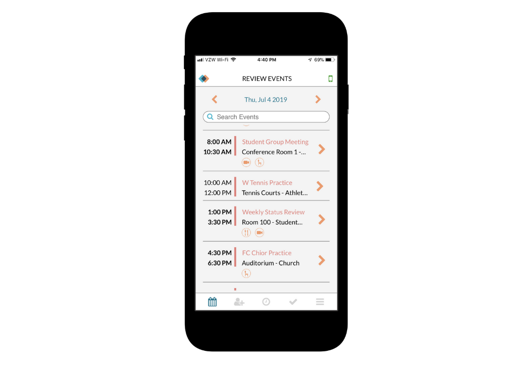 mazevo room scheduling mobile app